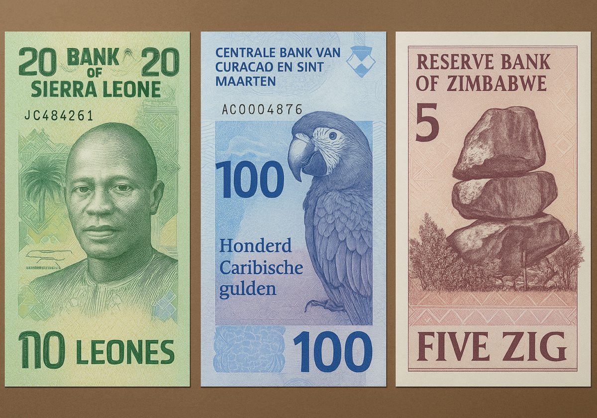 Sierra Leoonse Leone (SLE), Caribische Gulden (XCG) en Zimbabwaanse ZiG (ZWG)