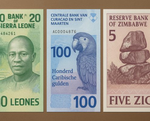 Sierra Leoonse Leone (SLE), Caribische Gulden (XCG) en Zimbabwaanse ZiG (ZWG)